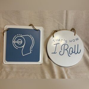 Bundle & save! 5 at $5 for $15 At Home Bathroom Wall Signs Bundle